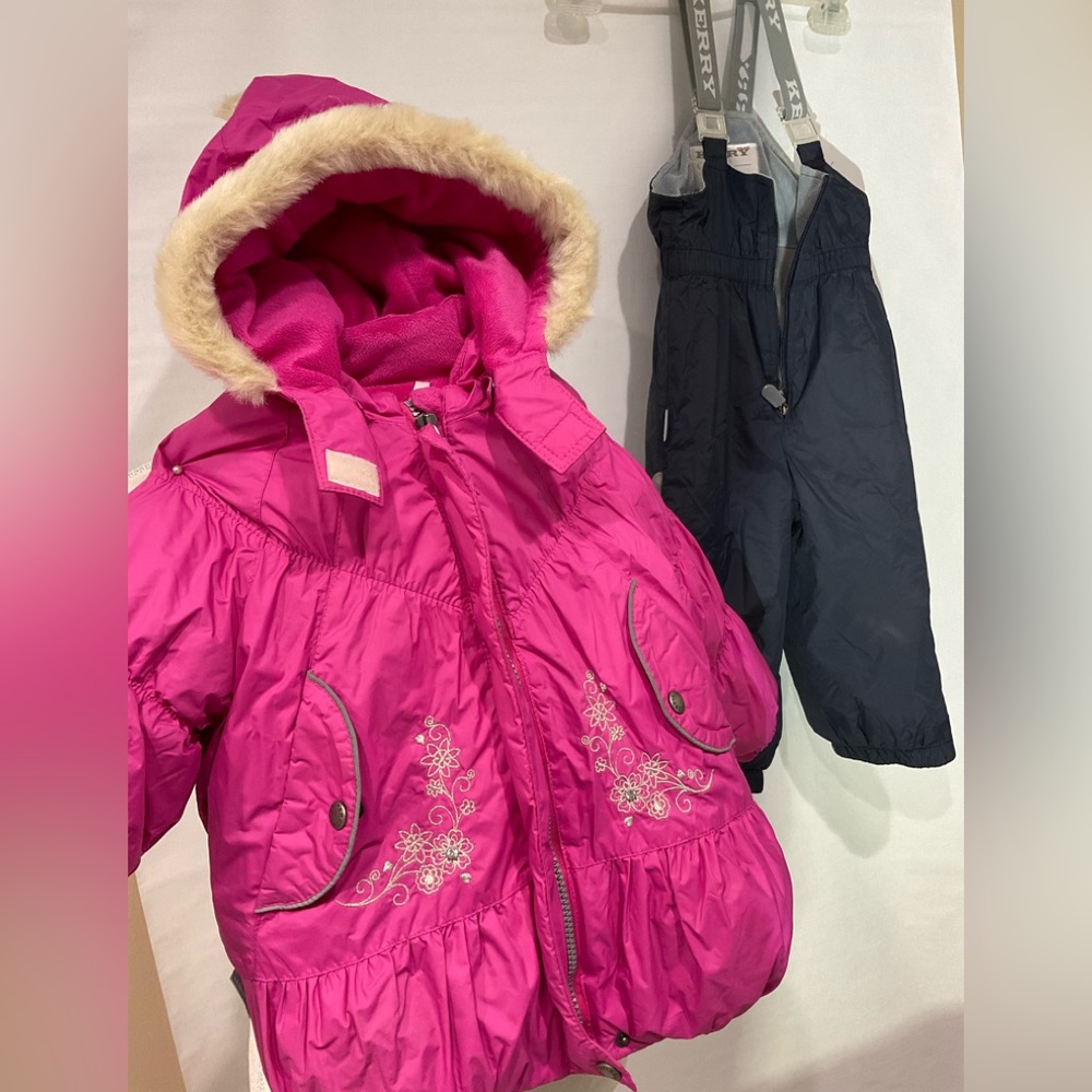 ☃️KERRY Girl’s / Unisex Warm Snow Removable Hood Suit, 12-24mon